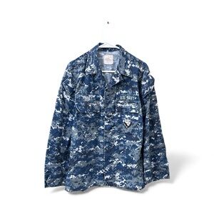 Vintage Navy  Camouflage Jacket Small